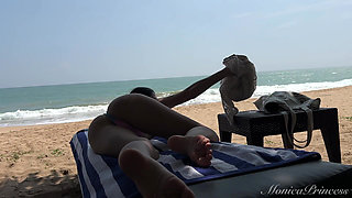 Topless on the Beach, Pussy Fingering, Outdoor Nudity