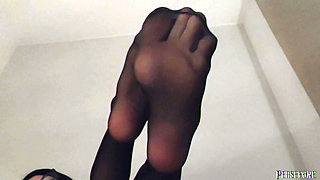 Kore Fox POV facesitting, foot fetish, ballgaged, stockings, glasses, red lips...