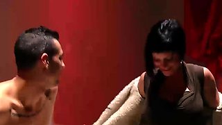 Leticia is a brunette in a porn casting