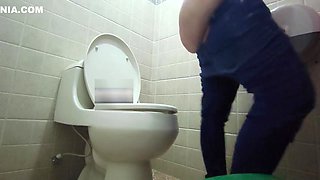 Amateur Camera In Public Toilet In Shopping Mall In Madrid