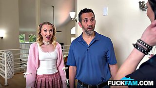 Lexy Blaze, McKenna Lynn and Donnie Rock Deliver Initiation Essentials with Tight Latex Outfits