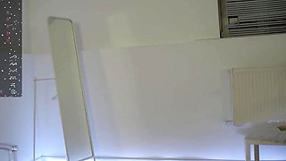 Japanese teen spreads legs for toys and cock