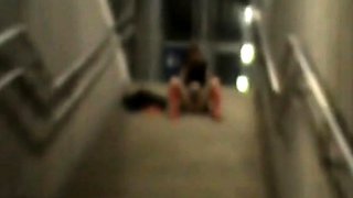 German Amateur Flashes and Pees in a Train Station