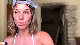 Big boobs milf masturbates with her dildo