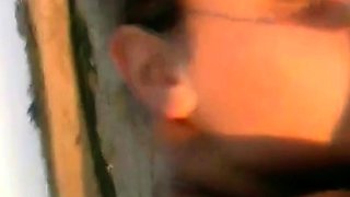 Outdoor Amateur Couple Fun with Facial