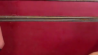 Horny skinny lesbian teens Angel and Delilah secretly fucked in the studio at fitness