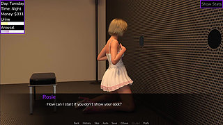 Blowjob for a First Time Guy in Gloryhole and He's Quick About Cum in My Mouth