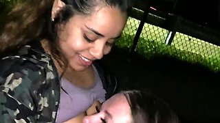 Amateur teen outdoor blowjob