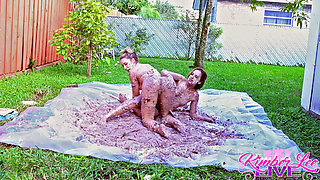 Tight Babes Getting Naked and Messy in Cake!