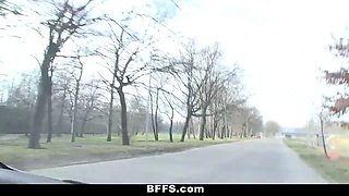 Whorish european teenagers go on a crazy road trip!