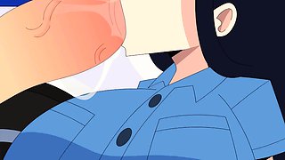 Hottie fucked hard over the cop car hood with handcuffs