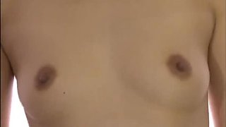 Stepdaughter in Heat Part 2: Uncensored Threesome with Hairy Pussy in Public Toilet - English Subs