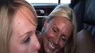 Olivia Ryder Blonde Blowjob Brunette Car Handjob