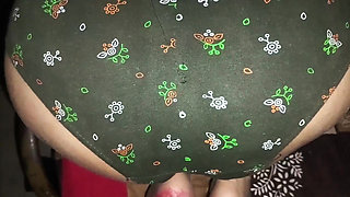 My husband slid my petticoat with me and fucked my hot pussy in doggy style.