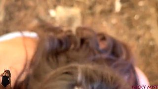 Nicky Mist Stepsister Blowjob in Ruined House POV 60fps