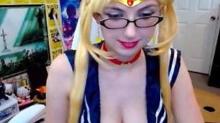 Big Boobed Blonde Masturbates With A Dildo In The Bathroom