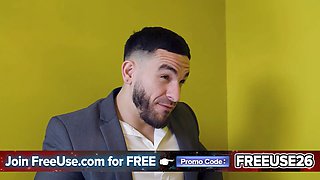 The entire office uses penelope kay's throat and labia as a penis hugger