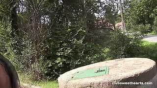 Lucy and Nikita Playing Outside