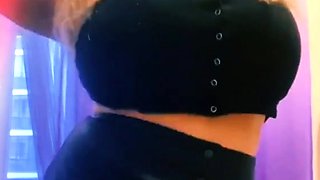 Big boobs milf masturbates with her dildo