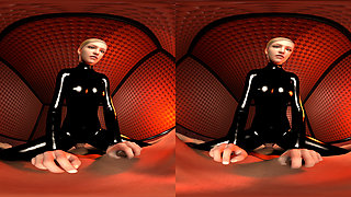 Mistress in Black Latex - POV Cowgirl