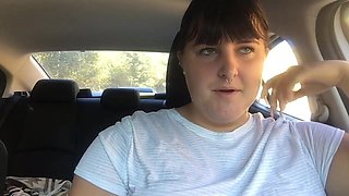 Curvy Brunette Solo Beauty Mesmerizes with Public Car Play