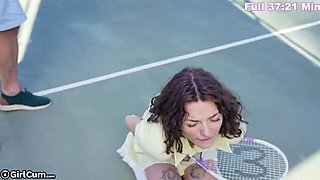 Tennis Cutie Rides Huge Cock After Tennis Class