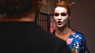 Japanese Female Domination - Geisha Cherry Kiss demands for COCK!! Big Dick Creampie  Cum in Mouth