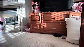 Curly Blonde Teen Records Solo Dildo Masturbation More at