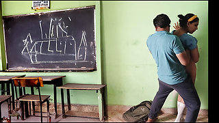 Indian Couples Sex in Uniform After the Class