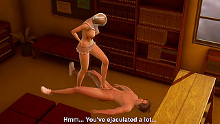 Beauty Chick Get Young Man Dick - 3D Animation