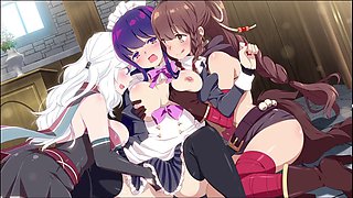 Sakura MMO offers extra visual feast with yuri fanservice and big boobs