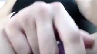 Blonde Babe Masturbates with Dildo and Squirts in Car