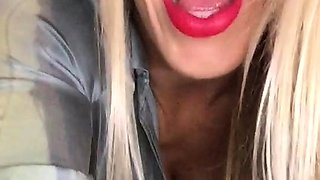 Amateur blonde girlfriend toyed and facialized