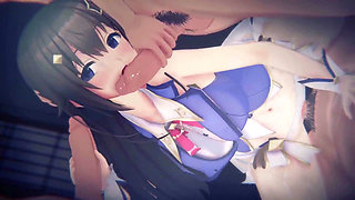 vtuber - Tokino Sora Broadcast Interrupted (bound Daisenpai & POV Sandwich DP) (4k60fps)