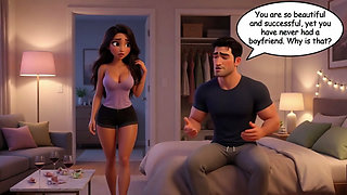 Stepdaughter Becomes the Virgin of the Porn Theater After Forbidden Desire for Stepfather (AI generated)