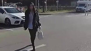 Little Latina Car Parking Blow and Fuck