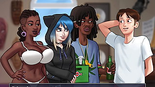 Let's Play - Summertime Saga, Miss Dewitt is dancing