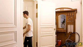 Shame4k. cougar and fresh lover have no time to switch the location and commence fucking