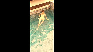 Natalia La Sumisa, mature Spanish submissive in the pool