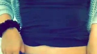 Busty strip and finger for Monday - bored british housewife