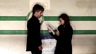 Having hump in a public parking. Secret agents Roleplay