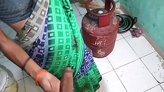 Sister-in-law Was Cutting Papaya in the Kitchen and the Brother-in-law From Behind