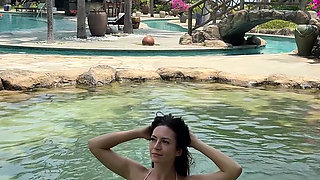 Boobs Flashing Outdoor, Ahegao, Spit, Getting Wet