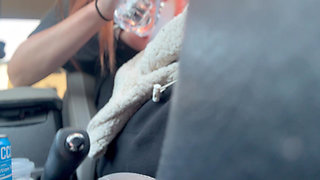 Italian Big Tits Long Hair MILF Artemisia Love Hot Solo Car Ride Driving Around and Flashing Her Big Tits and Horny Nipples