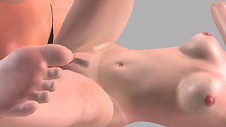 Animated 3D Porn - a Lesbian Girl Fucking Another Girl in Machinery Position