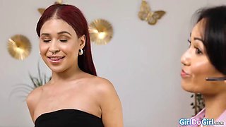 Brides to be lick pussy and rim ass ifo their weddingplanner