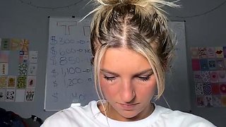 Blonde teen Sierras first erotic masturbation video