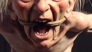 Granny in Rope Bondage - Hairy Pussy & Anal Creampie Desire