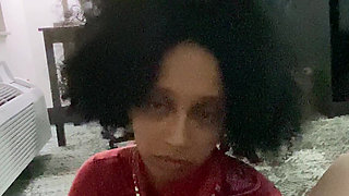 Slave Strokes Daddy's big dick