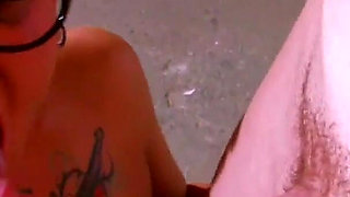 Tattooed chick gets hard fuck in the prison